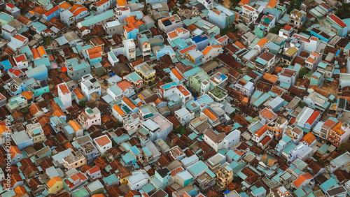 Foto Panoramic view of Nhon Hai fishing village, Quy Nhon city, Gia Lai, Vietnam