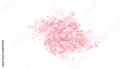 Pink Sparkly Glitter on White Background.