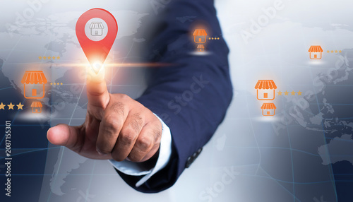 Optimizing location and brand visibility to improve local business ranking and customer engagement.
Location Concept.