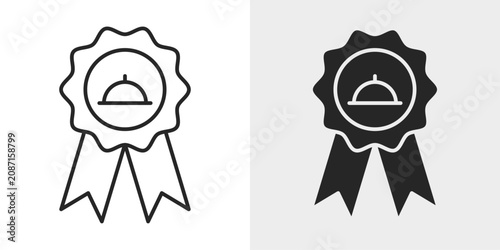 Tableau sur toile Signature Dish Icon represents a restaurant's specialty meal and chef's featured recipe