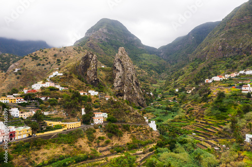 Photography Panoramic view of the mountains on the island of La Gomera, Canary Islands, Spain