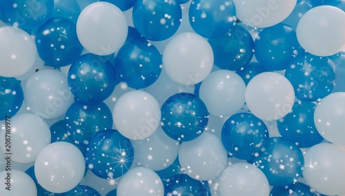 Colorful Balloons Fill the Space for a Celebration Event in a Festive Setting...