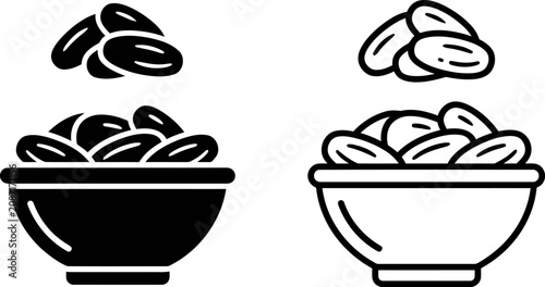 Two bowls filled with almonds, one with whole