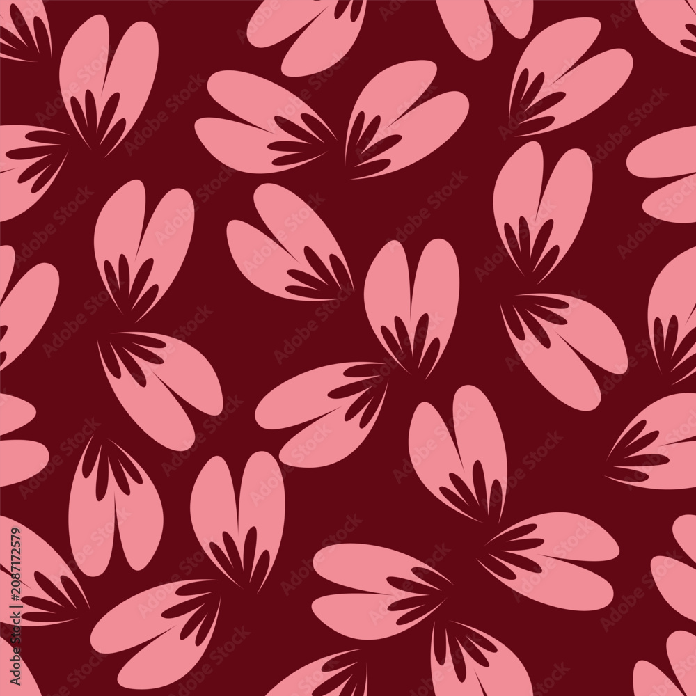 Fototapeta premium textile design with abstract flower pattern