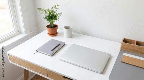 Minimalist desk and home office