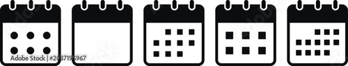 Photography Calendar Icon Set