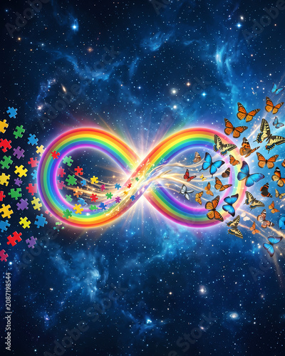 Rainbow Infinity Symbol: The Journey of Transformation.