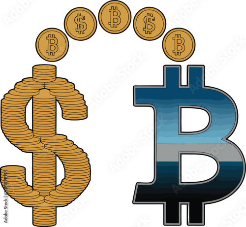 3D Man with Dollar and Euro Currency Symbols Financial Business Banking Investment and Wealth Concept
