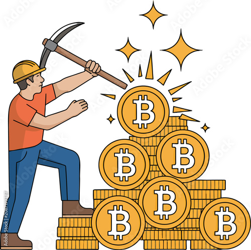 3D Construction Worker Holding Hammer with Golden Dollar Sign for Business Finance Investment Success and Wealth Concept