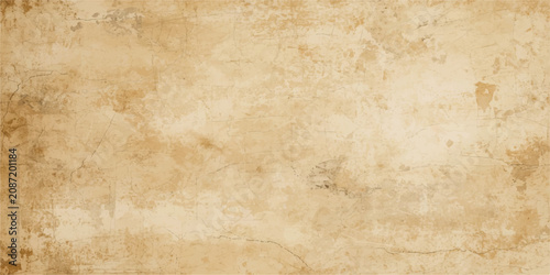 Quadro su tela Vintage aged grunge paper texture background, antique parchment, worn beige stai