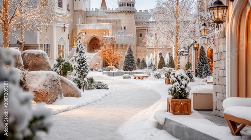 Winter Wonderland Transformation of Castle Courtyard for Festive Celebrations