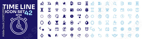 Fényképezés Timeline icon set