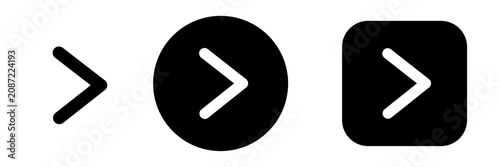 Принти на полотні Next button icon set with chevron right symbol