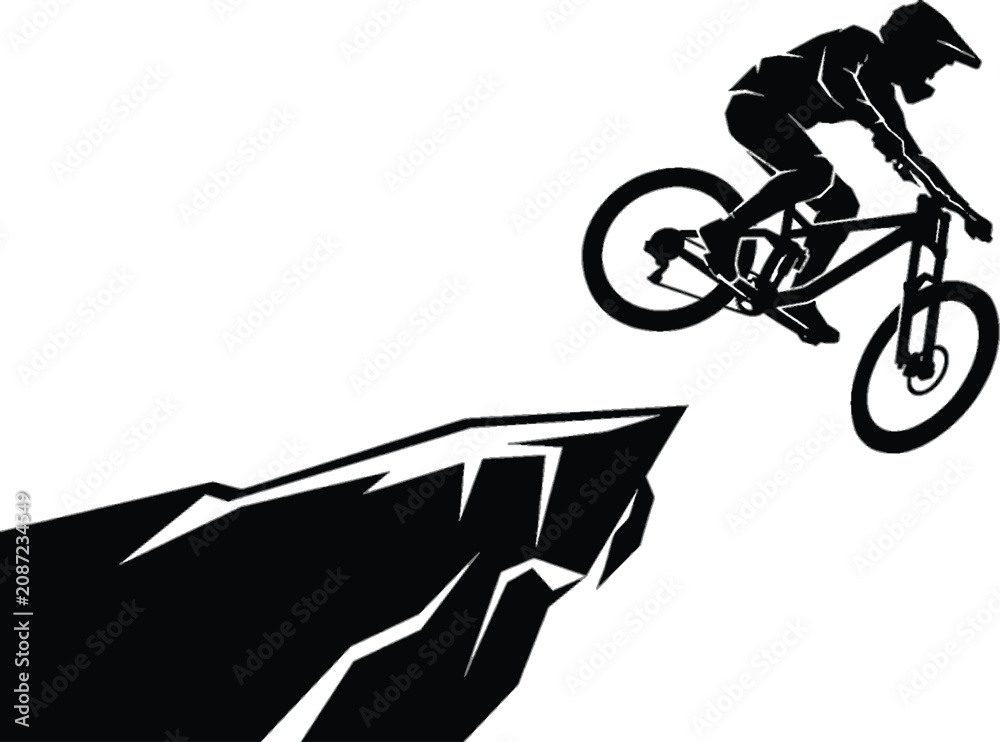 Obraz premium silhouette of a cyclist