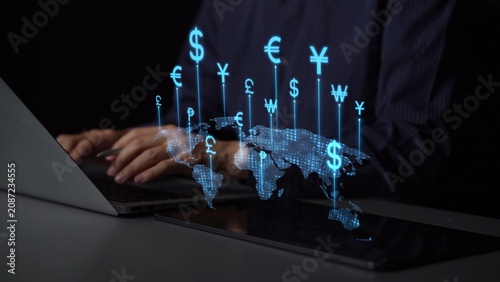 Konstfotografi Currency exchange and fintech innovation in global money transfer, digital currency conversion, secure currency exchange platforms, and next-generation money exchange technologies