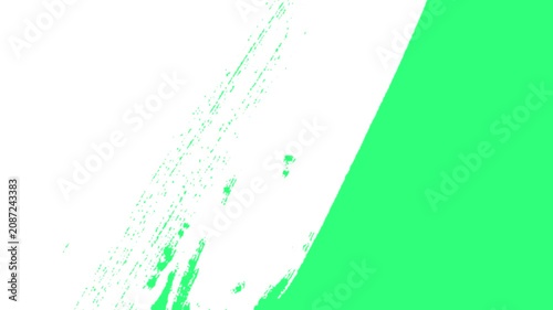 
White Paint Brush Stroke Diagonal Wipe Transition on Green Screen