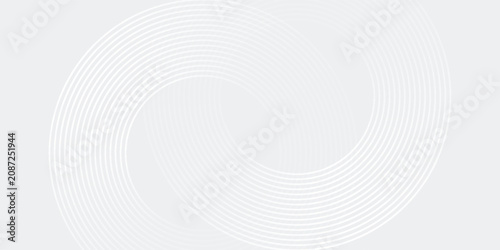 Fotografie Abstract white glowing geometric lines on gray background