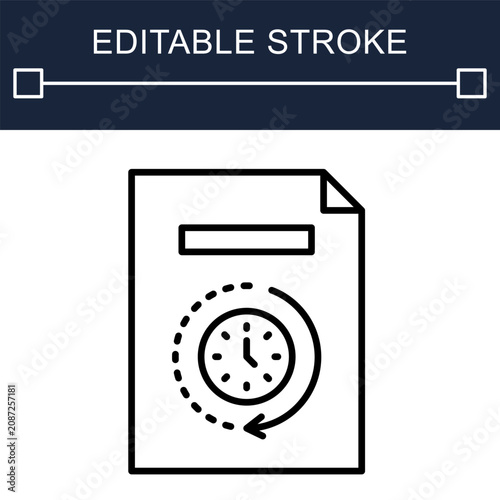 Customer Feedback icon with editable lines for design or presentation