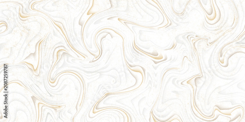 Fotografia Elegant White Marble Texture Panoramic Background: Swirls, Curls And Painted Sto