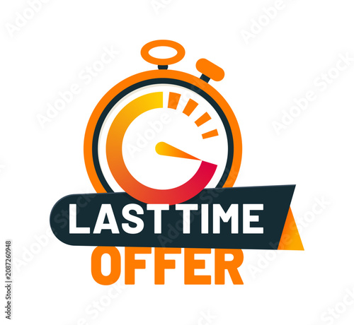 Foto Last time sale, price offer timer sticker
