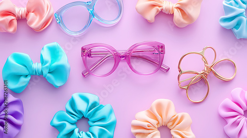 A collection of colorful hair accessories