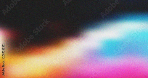 Dynamic multicolor gradient featuring black yellow pink and blue creating a vibrant energetic grainy texture
