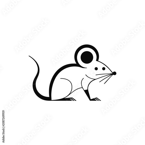 black and white mouse
