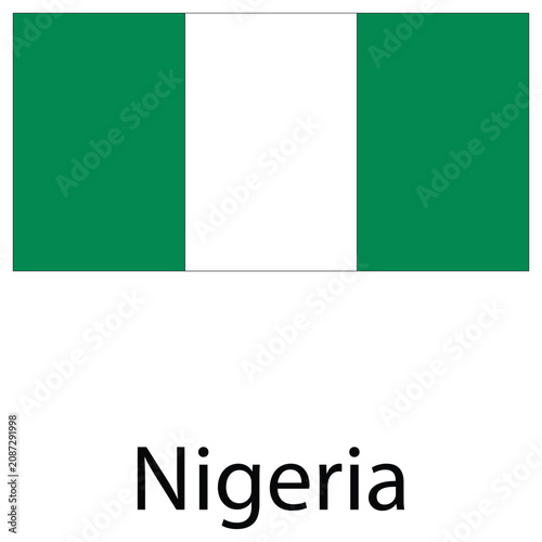 National flag of nigeria with national patriotic identity sovereignty government diplomatic official independence geography statehood political isolated international