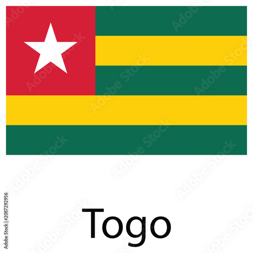 Official national flag of togo with sovereign state national identity patriotic government sovereign politics international official sovereignty diplomacy statehood