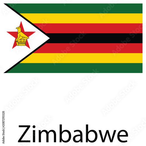 National flag of zimbabwe with horizontal stripes and red star emblem zimbabwe national patriotism sovereignty government horizontal identity politics geography independence