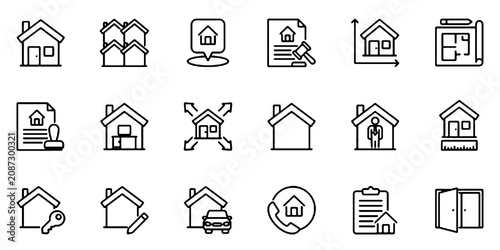 Fotografie Residence icon set