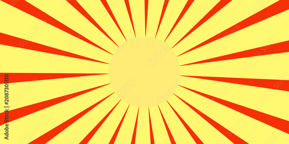 Fototapeta premium Autumn color sun rays background. Abstract orange sun rays design wallpaper.