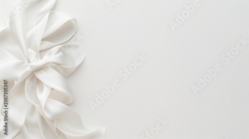This wedding invitation shows pearl embellishments arranged on a white background, perfect for a special occasion in a beautiful setting