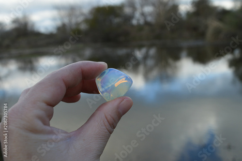 Opaline fake glass