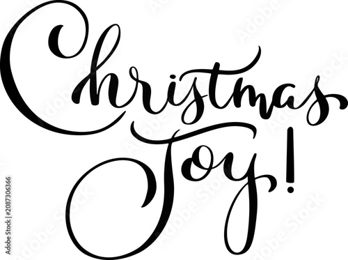 Christmas Joy Modern Brush Script Calligraphy