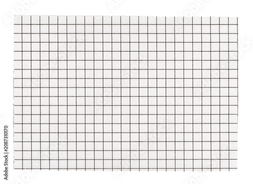 Cuadro en lienzo Squared grid scrap piece of math paper provides an isolated texture layer for cr