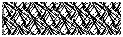 Tableau sur toile Grim reaper scythe pattern with overlapping sharp blades in minimalist silhouett