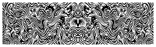 Photos Screaming faces and eyes hidden in swirling wavy lines pattern in gothic line ar