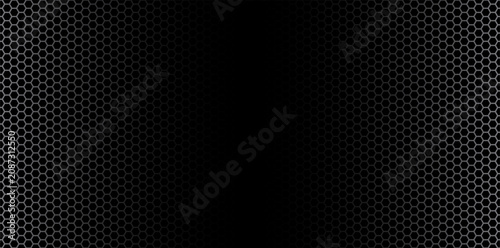 Foto Metal hexagon pattern with honeycomb mesh texture