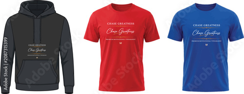 Fotografie Chase Greatness Premium Motivational Apparel Design