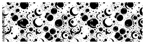 Konstfotografi Floating bubbles and circular spheres arranged in abstract effervescent pattern