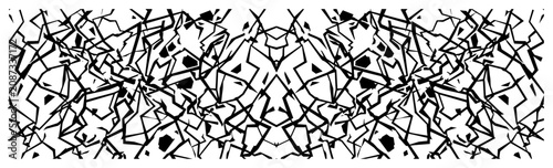 Canvastavla Geometric pattern with chaotic sharp broken lines in abstract style