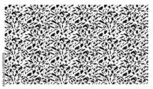 Canvastavla Angular ink splash dashes and chaotic strokes in abstract grunge style