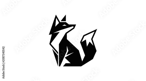 Fotografie Geometric Fox Design Logo.