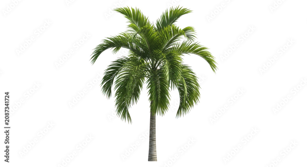 Fototapeta premium Palm tree on transparent background, isolated