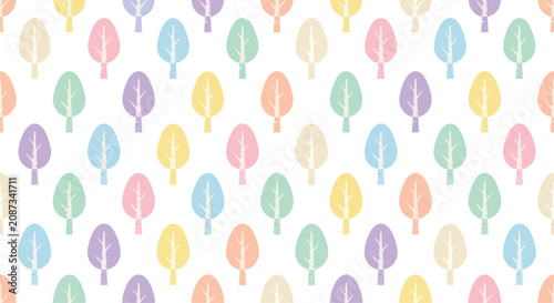 Pastel leaf pattern, seamless, cute, simple, organic, nature background, spring, summer