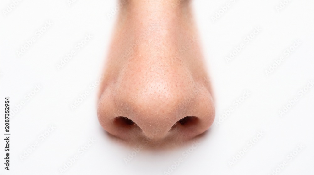 Obraz premium A close-up view of a human nose with clear details