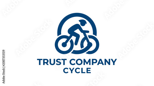 Canvastavla Blue bicycle icon logo for cycling trust company identity.