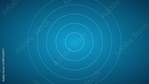 expanding concentric circles ripple effect blue white