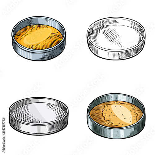 Petri Dish Set Scientific Laboratory Equipment for Research and Culture Growth